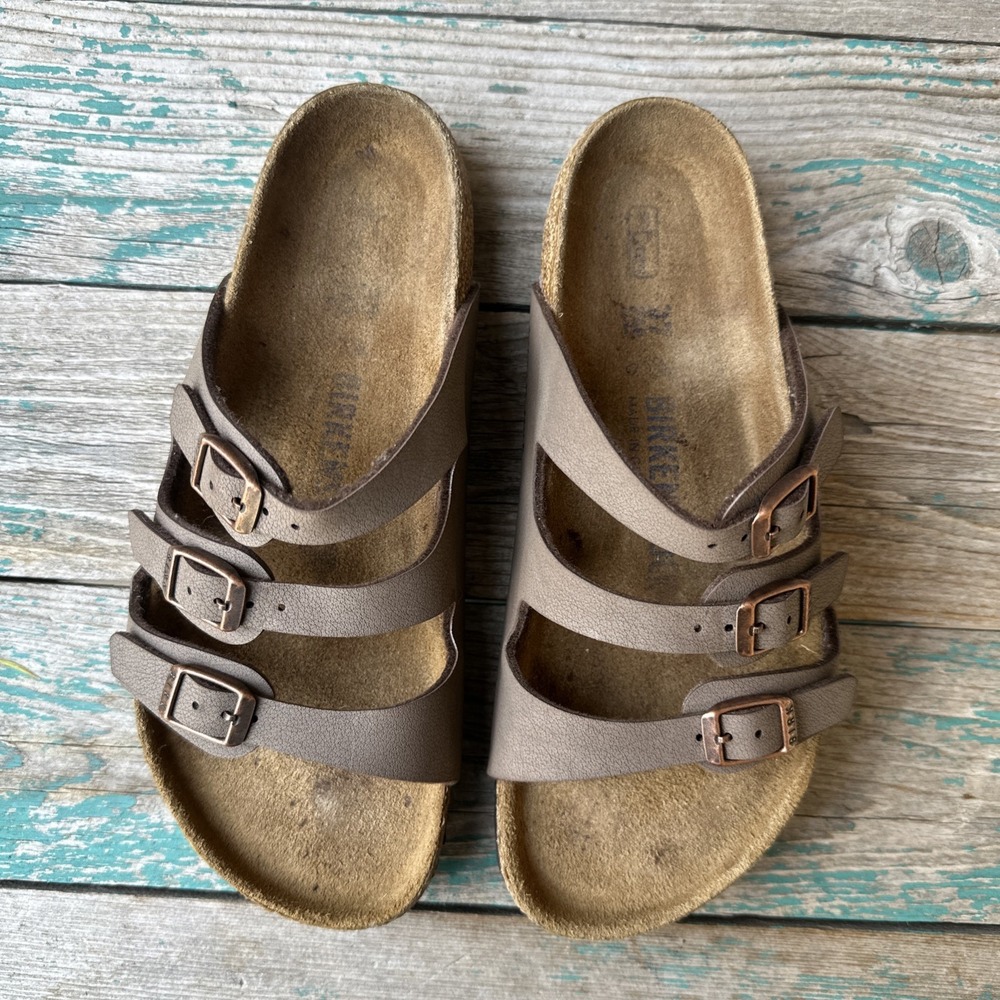 Birkenstock Florida Women's Sandals Size 6-6.5 US 3 Buckle Strap Slide Suede